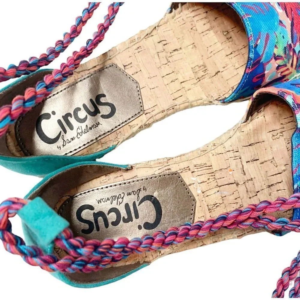 Circus by Sam Edelman Women's Lenora Canvas Espadrille Shoe Ankle Tie Size 8M